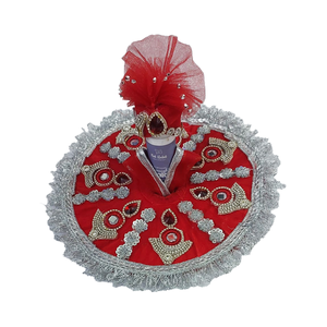 Red & Silver Laddu Gopal Dress