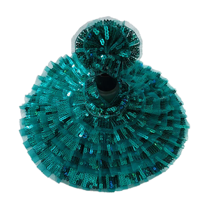 Laddu Gopal Sparkling Teal Sequin Poshak
