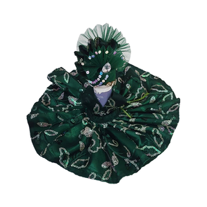 Green Laddu Gopal Dress with Sequin Work